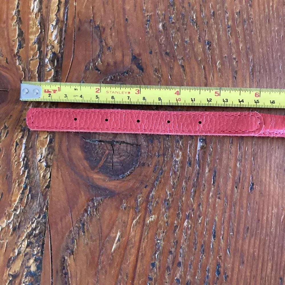 NWOT Rolled Leather Dog Collar in Red